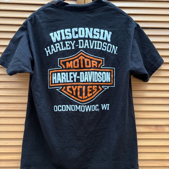 Harley-Davidson Black and Orange Short Sleeve Tee size medium - Picture 6 of 6